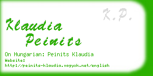 klaudia peinits business card